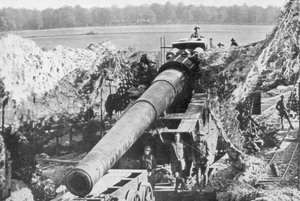 Amerikansk 14-tommers jernbanepistol, Meuse-Argonne-offensiven, Frankrike, 1918 av Unbekannt