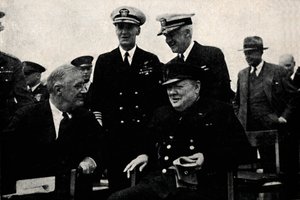 Amerikansk president og britisk premier, 14. august 1941, 1945. av Unbekannt