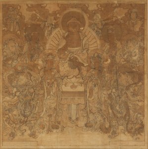 Amitabha Buddhas forsamling i det vestlige paradis, sent på 1700- og tidlig på 1800-tallet. av Unbekannt