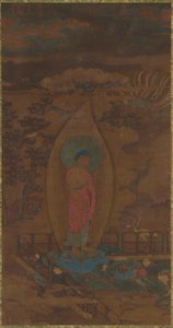 Amitabha velkommen en sjel til paradis, Ming-dynastiet, 1500-1700-tallet. av Unbekannt