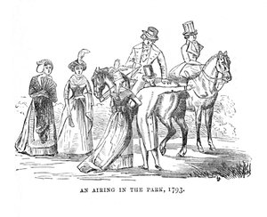 An Airing in the Park, 1793, c1870 av Unbekannt