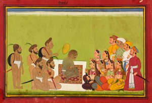 Et publikum med Rom Rishi, ca. 1700-1725. av Unbekannt