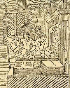 An Early Printers Office, c1930. av Unbekannt