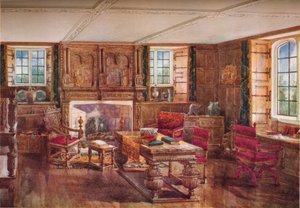 An Elizabethan Living Room, c1800-tallet, 1923 av Unbekannt