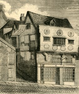 Et gammelt hus på Little Tower Hill, c1792, c1872. av Unbekannt