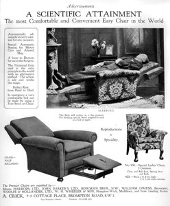 En annonse for Premier lenestoler, 1926 av Unbekannt