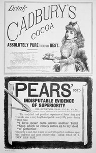 En reklameside i julen, 1890. av Unbekannt
