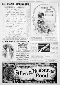 En reklameside i Illustrated London News, julenummer, 1896 av Unbekannt