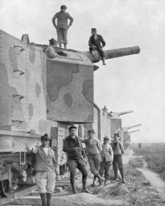 Et pansret togbatteri, 1918 av Unbekannt