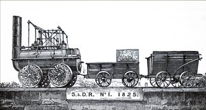 Et motorlokomotiv jeg bygget av George Stephenson av Unbekannt