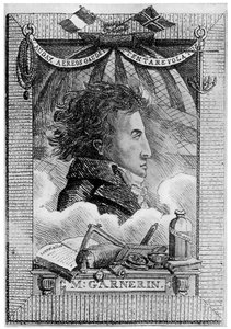 Andre Jacques Garnerin, fransk luftfartsnaut og den første fallskjermhopperen, c1800 1910 av Unbekannt