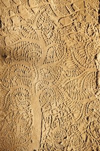 Angkor Wat, utskåret detalj på WallTree, Siem Reap, Kambodsja av Unbekannt