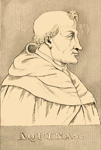 'Aquinas', 1225-1274, 1830. av Unbekannt