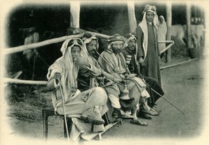 Arabiske hestehandlere. av Unbekannt