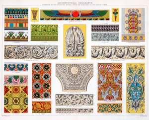 Arkitektoniske ornamenter, c1800-tallet av Unbekannt