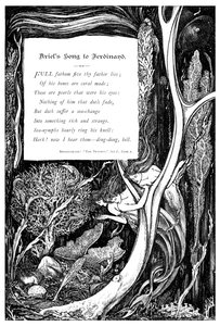 Ariels sang til Ferdinand, 1895 av Unbekannt