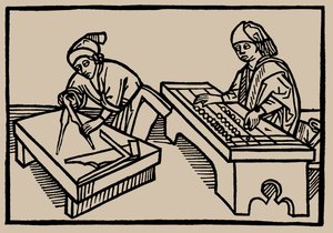 Aritmetikk og geometri. Fra menneskelivets speil av Rodericus Zamorensis, 1479 av Unbekannt