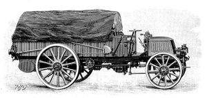 Hærbil av Daimler, med 4 sylindret 12 hk motor, 1904 av Unbekannt