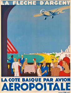 Aeropostale. Den baskiske kysten, ca 1928-1930. av Unbekannt