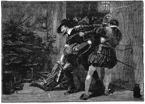 Arrestasjon av Guy Fawkes i parlamentets kjellere, 1605 1800-tallet av Unbekannt
