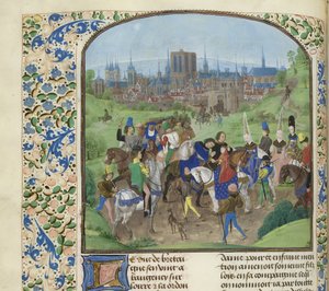 Ankomst av hertug Ludvig II av Anjou i Paris, ca 1470-1475. av Unbekannt