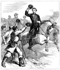 Ankomst av general McClellan til Williamsburg, Virginia, 1862 c1880 av Unbekannt