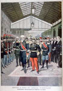 Ankomst av general Tchertkoff Chertkov, russisk ambassadør i Frankrike, Paris, 1895 av Unbekannt