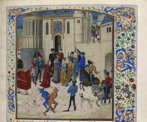 Ankomst av Isabeau de Bavaria i Paris, ca 1470-1475. av Unbekannt