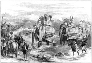 Ankomst av prinsen av Wales til Jummoo, Cashmere, 1876 av Unbekannt