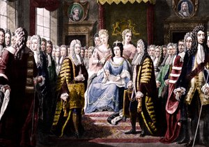 Unionsartikler presentert av kommisjonærer til dronning Anne, 1706 av Unbekannt