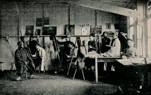 Artist Prisoners of War i studioet deres i Giessen, c1916 av Unbekannt