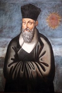 Asiatisk sivilisasjonsmuseum. Kristendom i Asia: Hellig kunst og visuell prakt. Portrett av Matteo Ricci (en italiensk jesuitt som brukte mesteparten av livet sitt på å bringe kristent til Kina). Emmanuele Pereira (Du Wenhui av Unbekannt