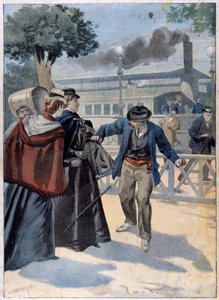 Attentat på Elisabeth av Bayern av Luigi Lucheni, 1898 av Unbekannt