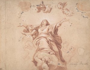 Jomfruens antagelse etter Carlo Maratta, 1600-tallet. av Unbekannt