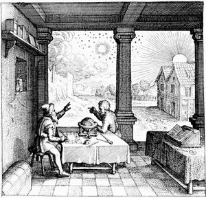 Astrologer forbereder et horoskop, 1617-1619 av Unbekannt
