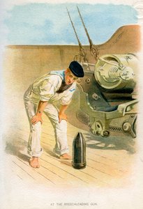 Ved baklasterpistolen, c1890-c1893 av Unbekannt