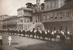 Ved militærpolitiets hovedkvarter, 1914 av Unbekannt