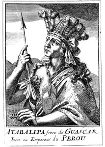 Atahualpa d1553, siste inka-keiser av Peru, 1686 av Unbekannt
