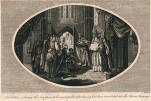 Athelstan beordret publisering av skriftene oversatt til angelsaksisk, 930-tallet 1793 av Unbekannt