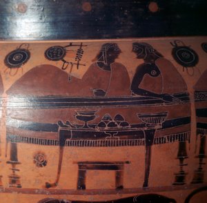 Lofts gresk vase med rød figur, ca. 600-tallet f.Kr av Unbekannt