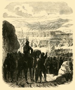 Attila på bålet, etter hans nederlag av Aetius, 453AD, 1890. av Unbekannt