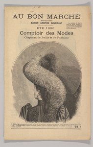 Au Bon Marché-Comptoir des Modes, Fancy stråhatter, sommer 1890, 1890. av Unbekannt