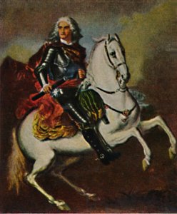 August den sterke 1670-1733. - Maleri av Silvestre, 1934. av Unbekannt