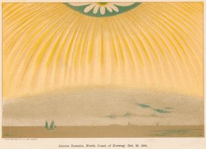 Aurora Borealis eller nordlys observert fra Nord-Norge, 10. oktober 1868, 1906 av Unbekannt