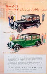 Austin bilannonse, 1935 av Unbekannt