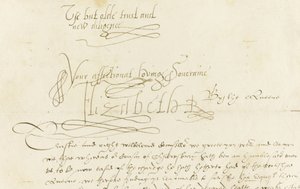 Autografbrev av dronning Elizabeth I til Mary, Queen of Scots, 1584 av Unbekannt