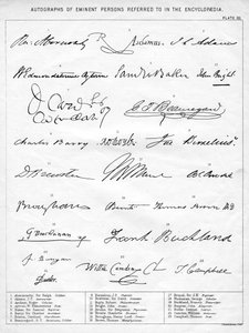 Autografer av eminente personer, 1800-tallet av Unbekannt