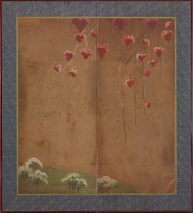 Høstvintreet, fjerne trær og snø, Edo-perioden, 1615-1868. av Unbekannt