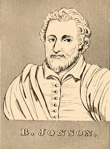 B. Jonson, c1572-1637, 1830. av Unbekannt