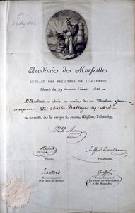 Babbage-diplom fra Academie de Marseilles av Unbekannt